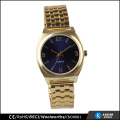 Gold bracelet watch stainless steel band